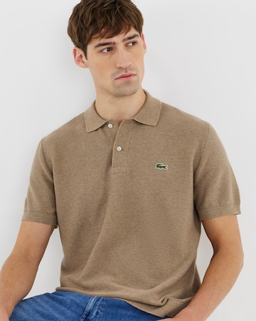 Lacoste Short Sleeve Knitted Polo - Beige