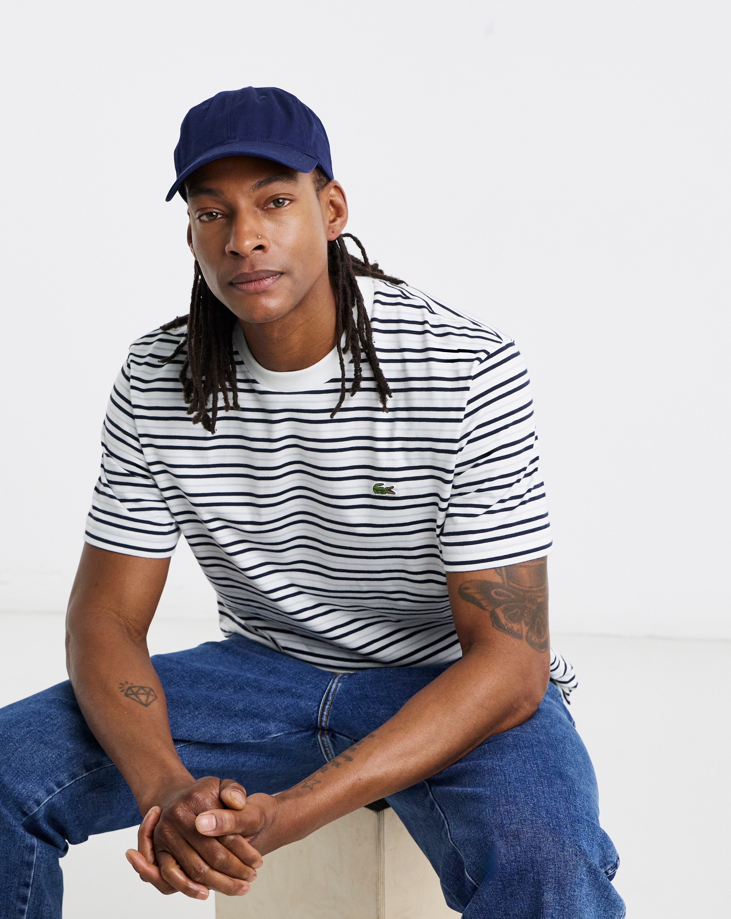 New In - Lacoste Short Sleeve Stripe T-Shirt