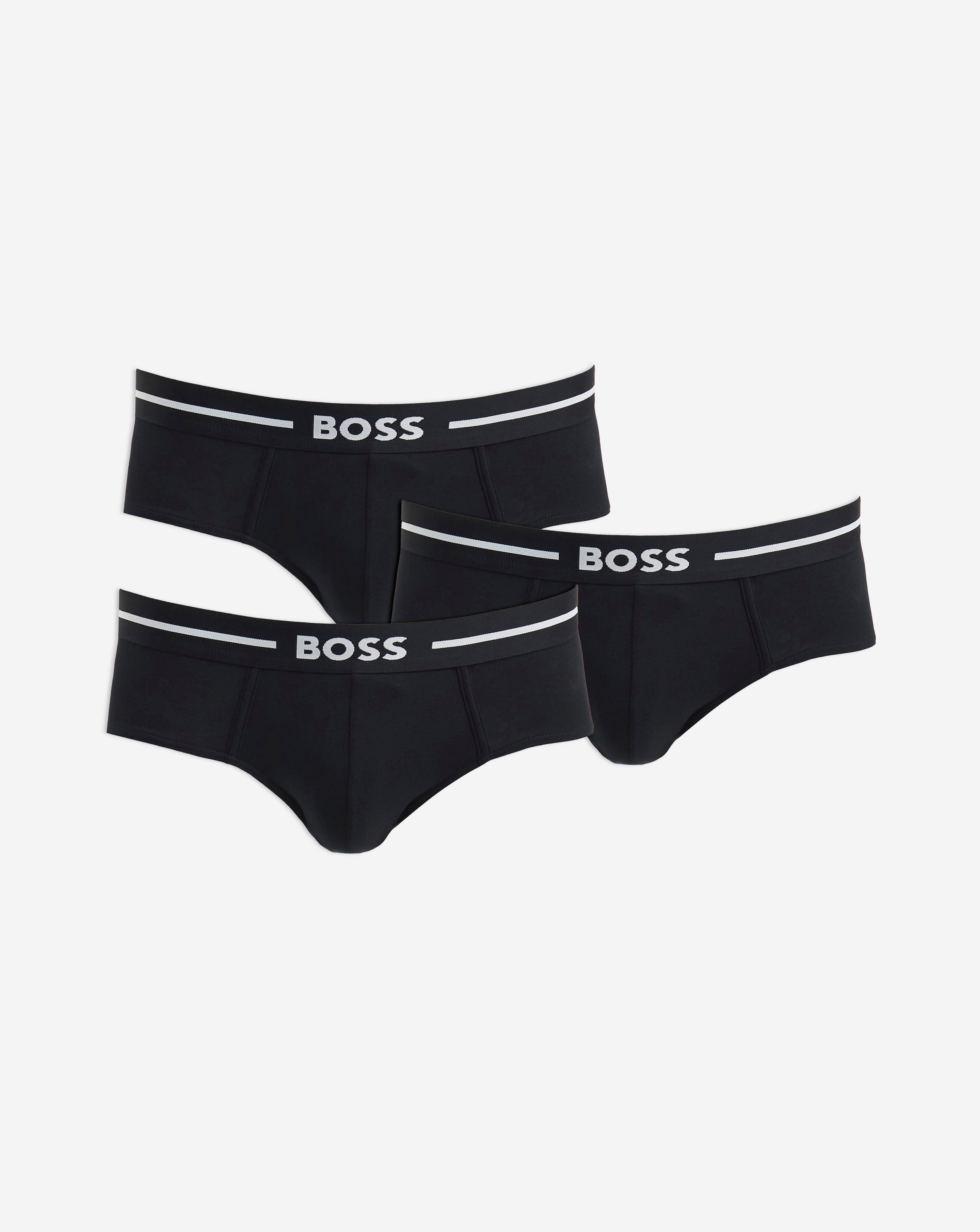 BOSS 3 Pack Black Bold Logo Trunks