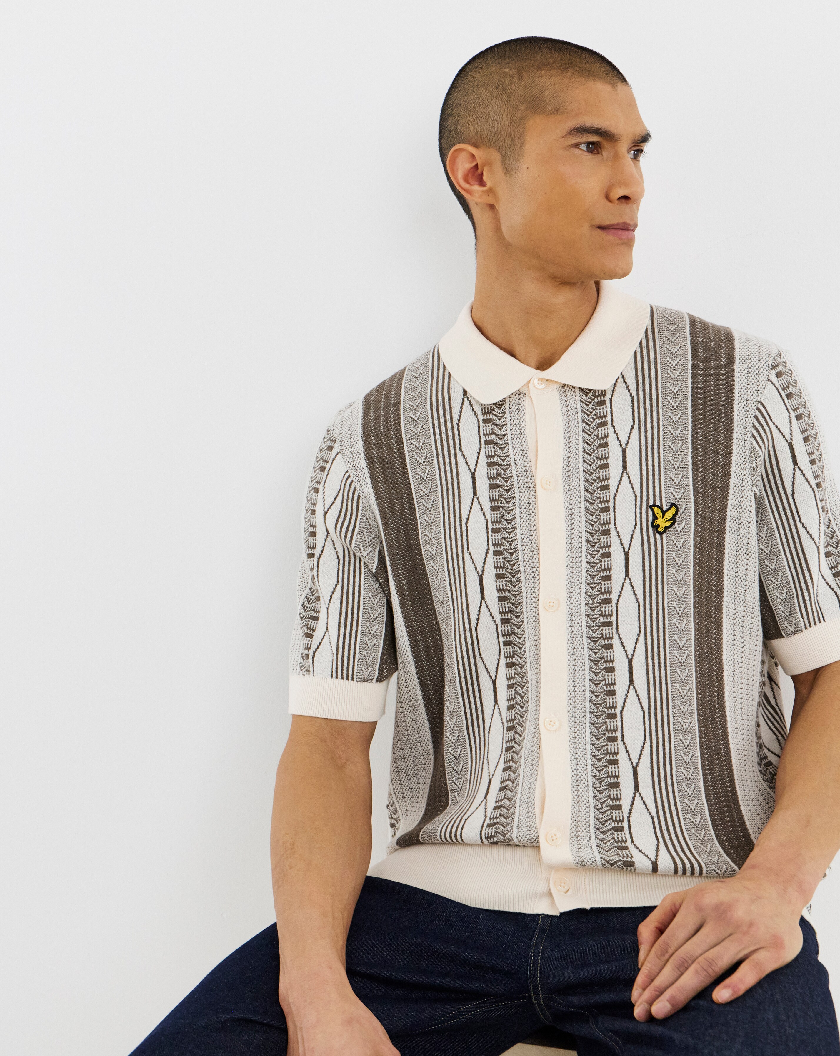 New In - Lyle & Scott Brocade Jacquard Shirt