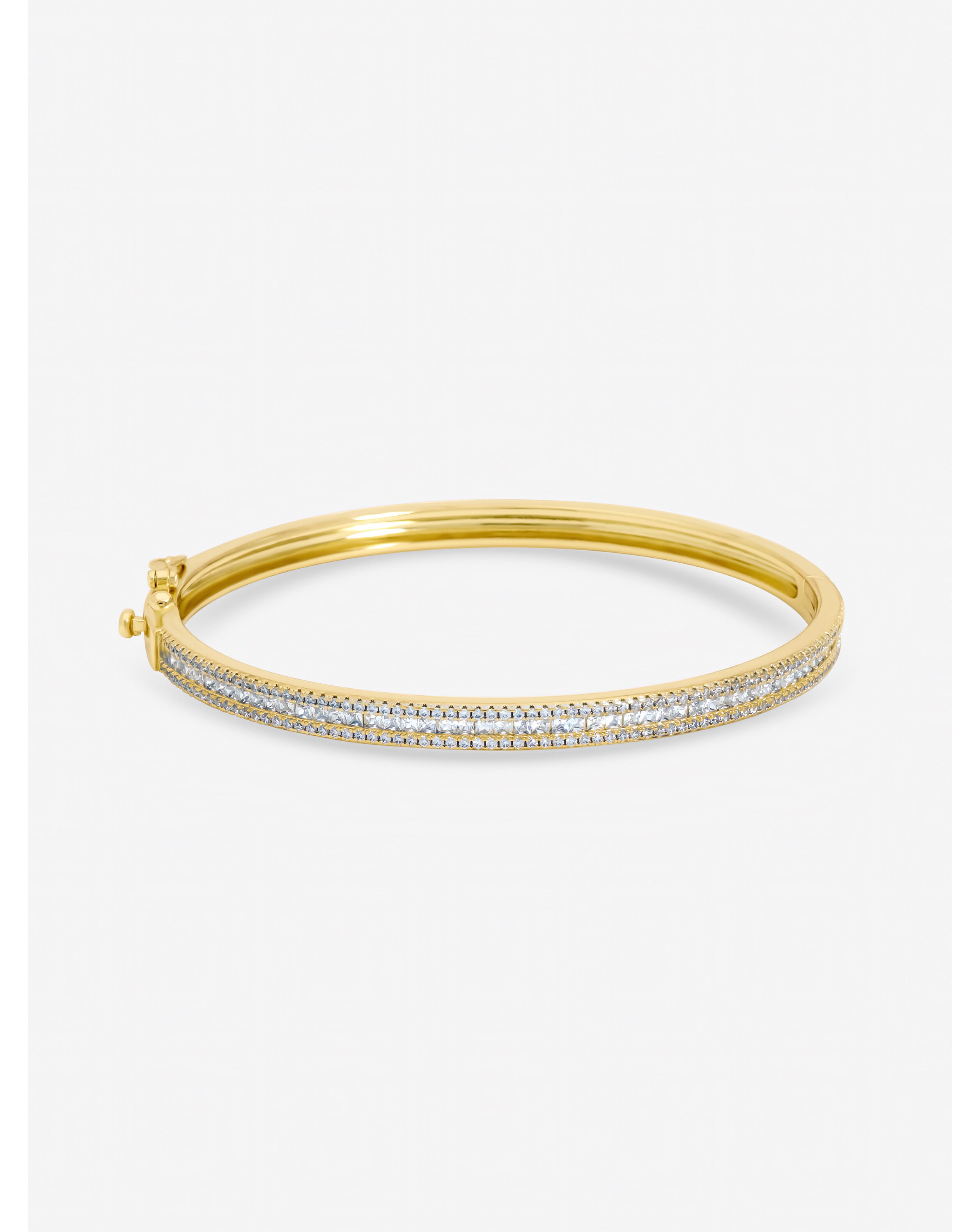New In - Gold Plated Cubic Zirconia Bangle