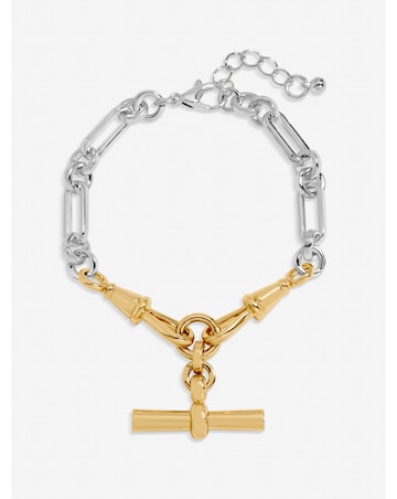 Inicio Two Tone T-Bar Bracelet - Gift Pouch