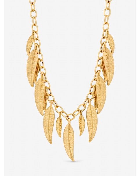 Mood Gold Plated Leaf Necklace