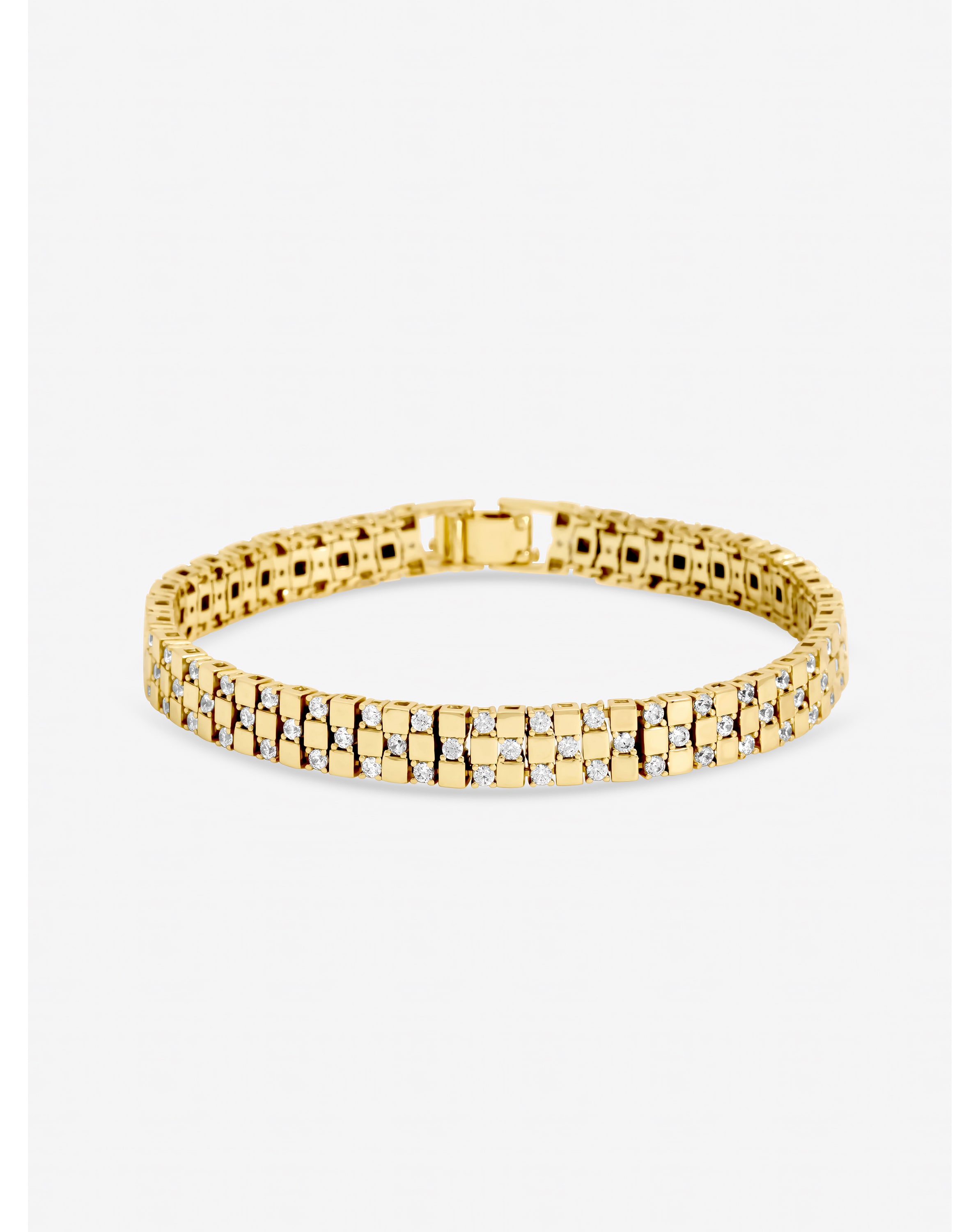 New In - Gold Plated and Crystal Tennis Bracelet