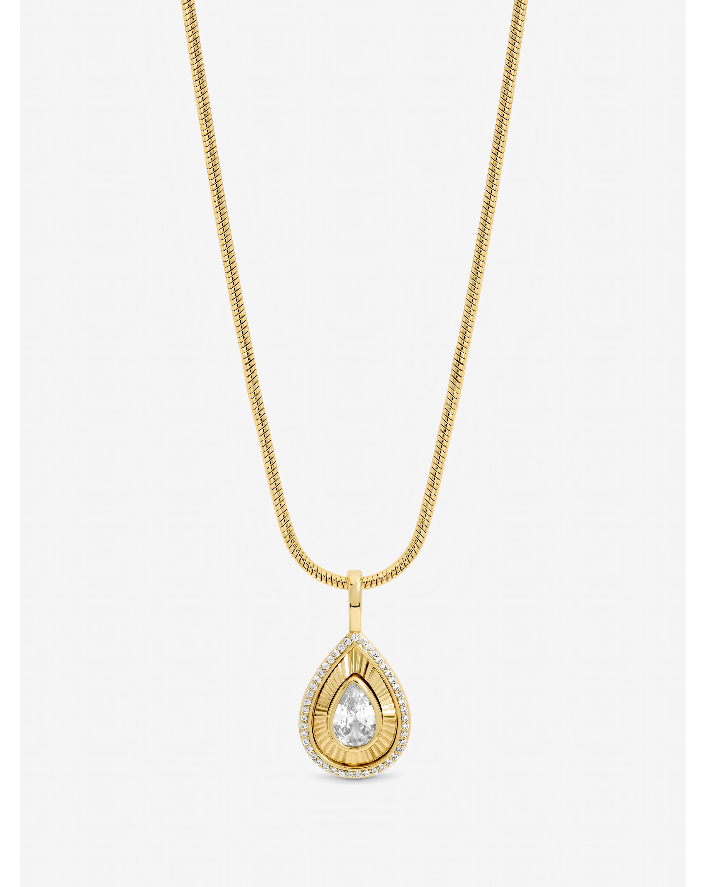 New In - Gold Plated Peardrop Pendant