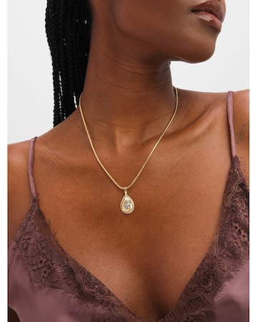 Jon Richard Gold Plated and Diamond Cut Peardrop Pendant