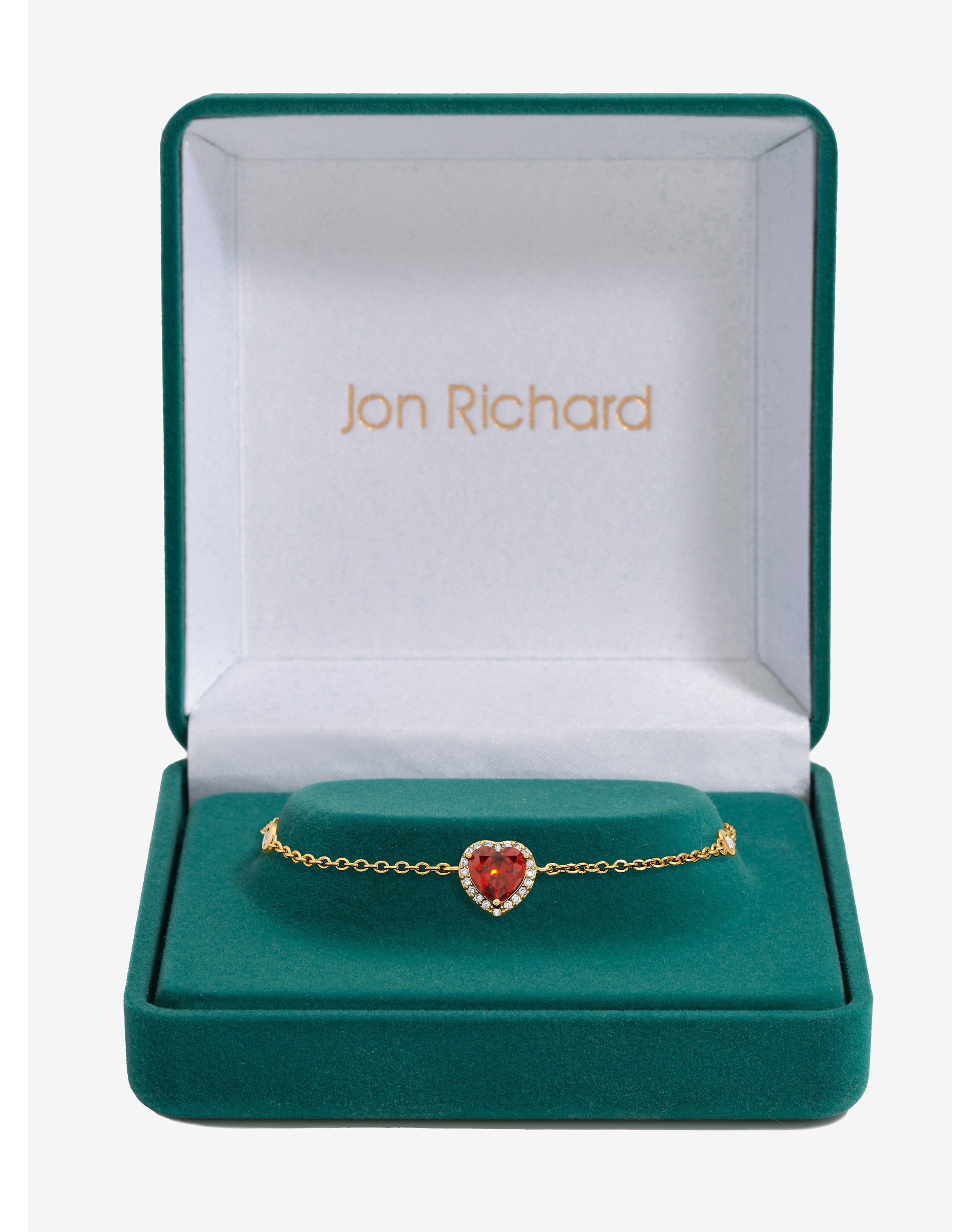 New In - Gold Plated and Red Heart Bracelet