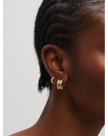 Mood Gold Plated Hoops - Pack of 3