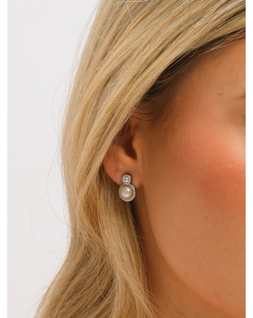 Jon Richard Two Tone Door Knocker Earrings