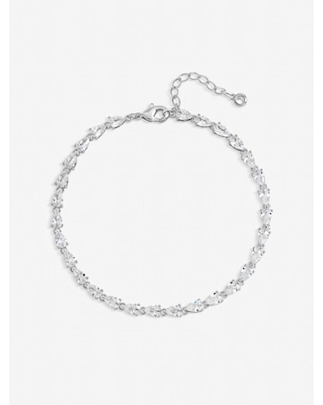 Jon Richard Rhodium Pear Drop Bracelet
