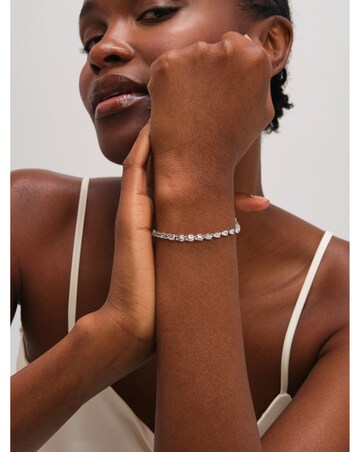 Jon Richard Rhodium Pear Drop Bracelet