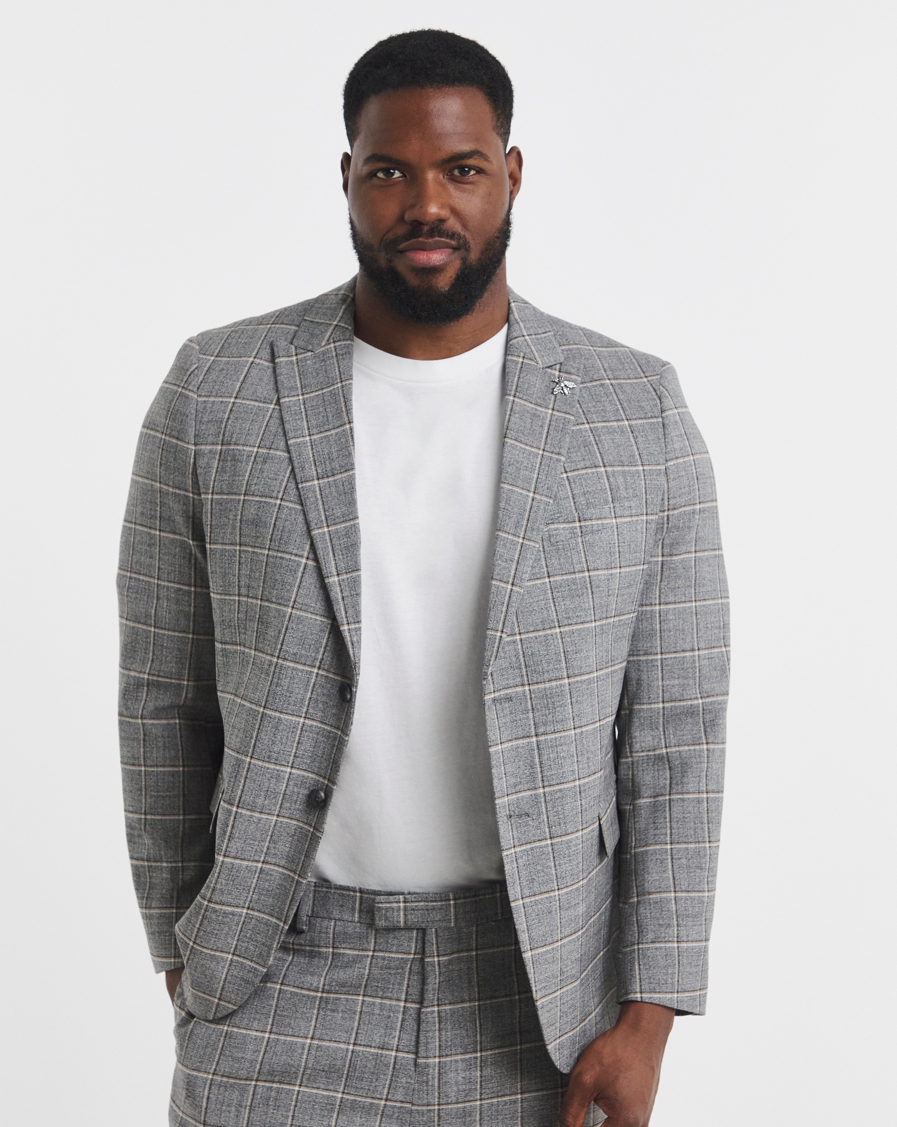Sam Grey Check Suit Jacket