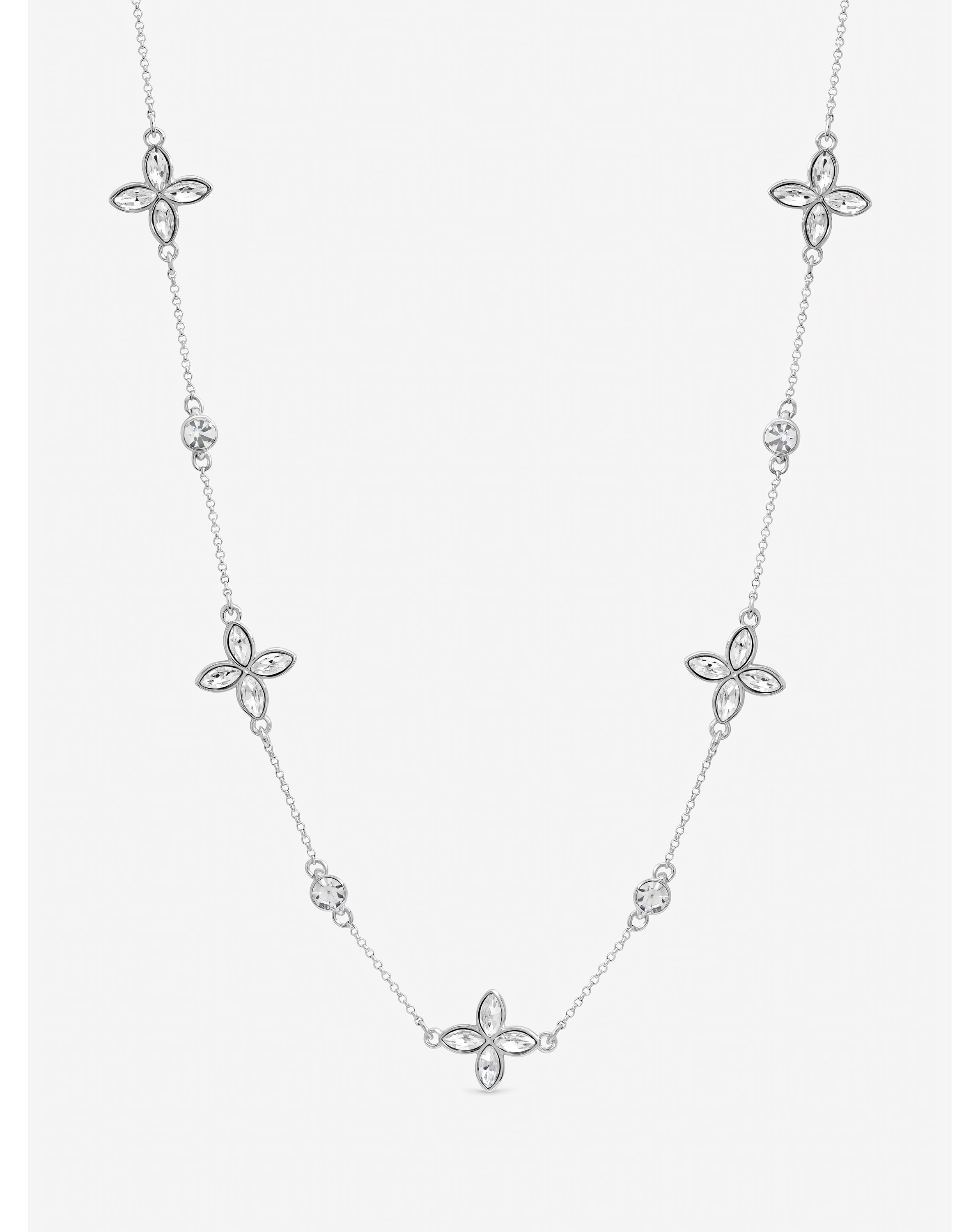 New In - Silver Plated and Crystal Clover Allway