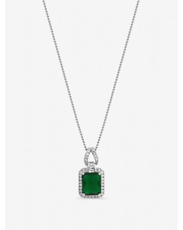 Jon Richard Cubic Zirconia Emerald Perfume Bottle Pendant