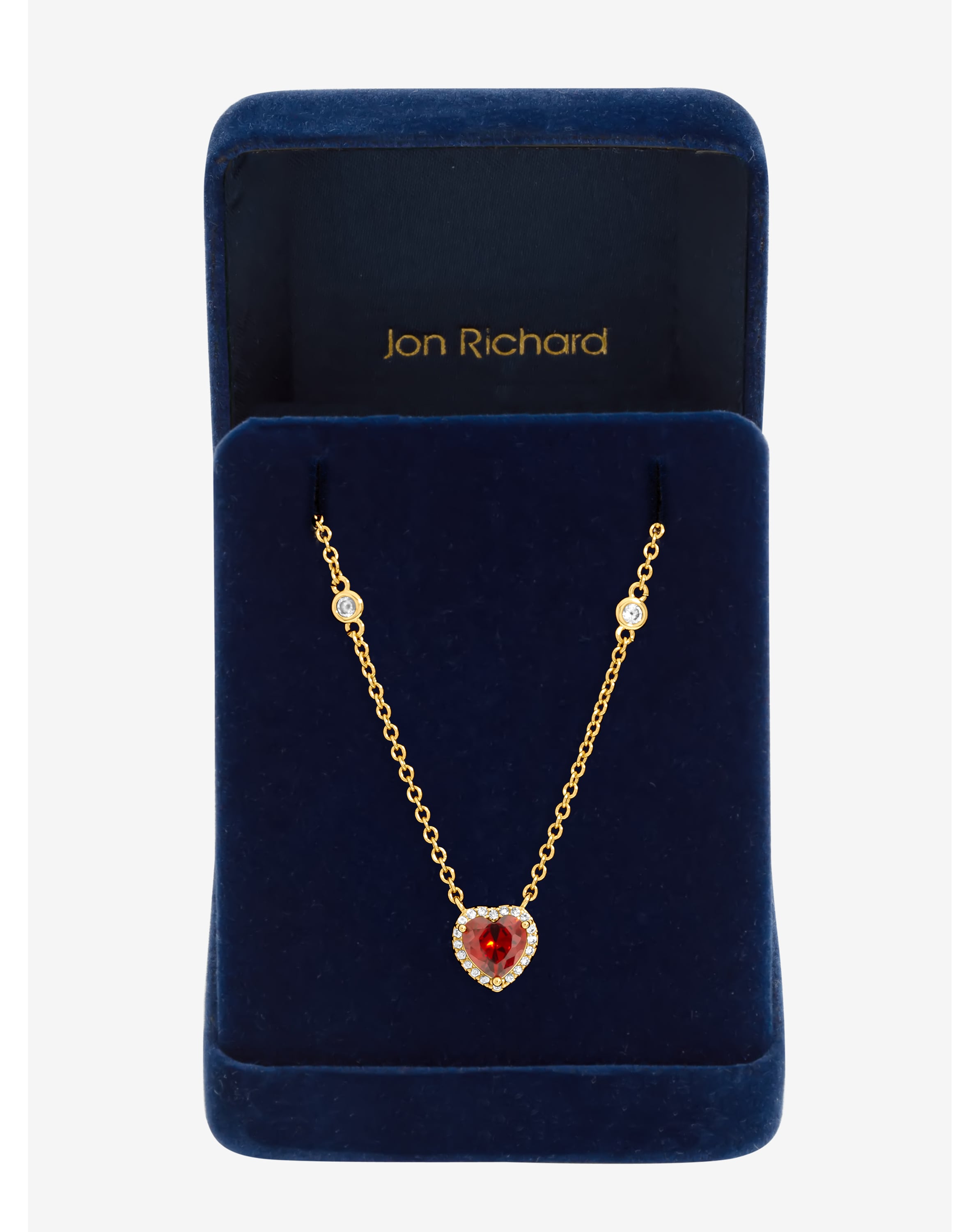 New In - Gold Plated Red Heart Pendant Necklace