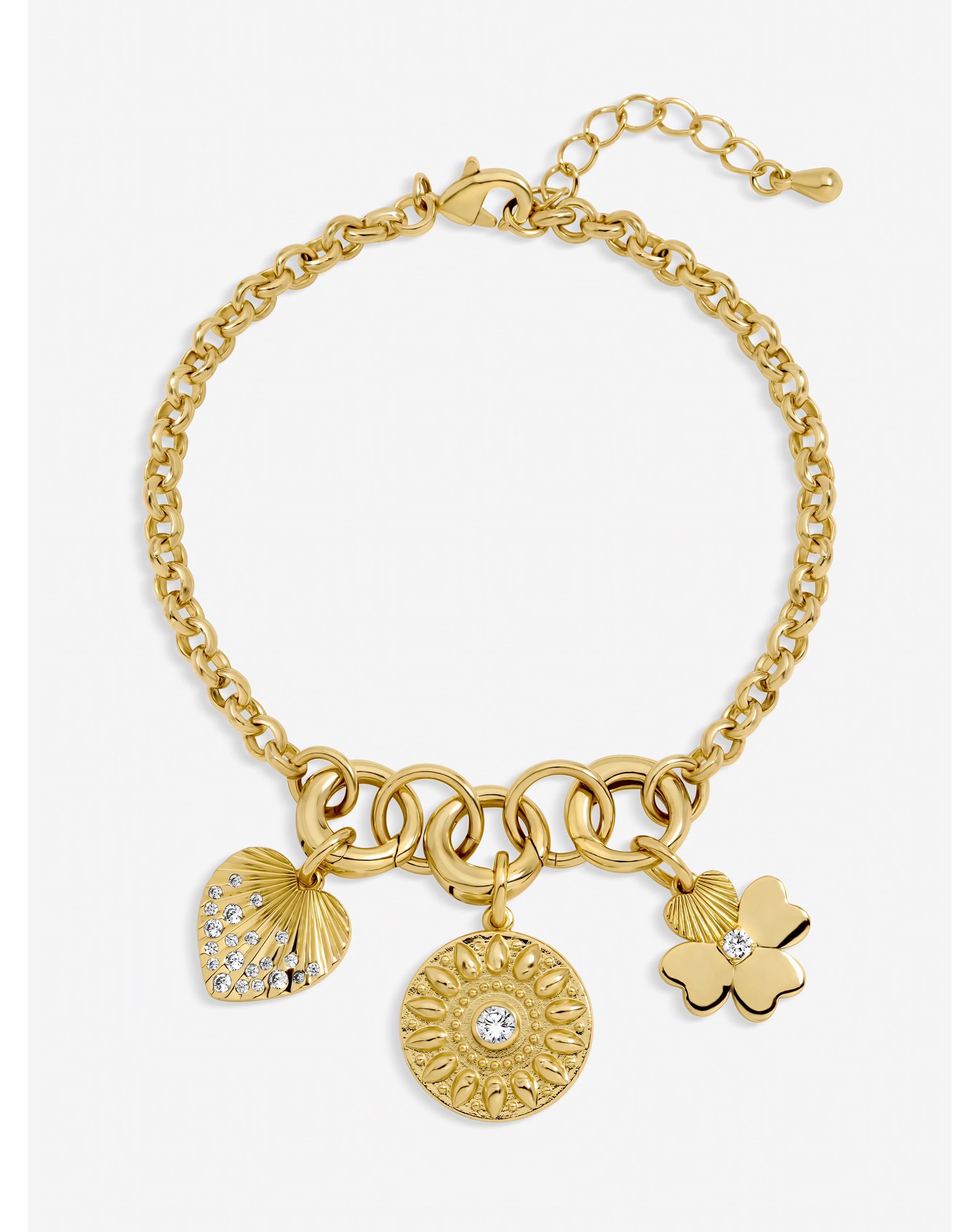 New In - Gold Plated Multi Charm Bracelet