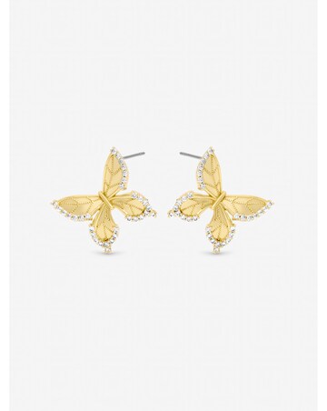 Jon Richard Gold Plated and Crystal Edge Butterfly Clip Earrings
