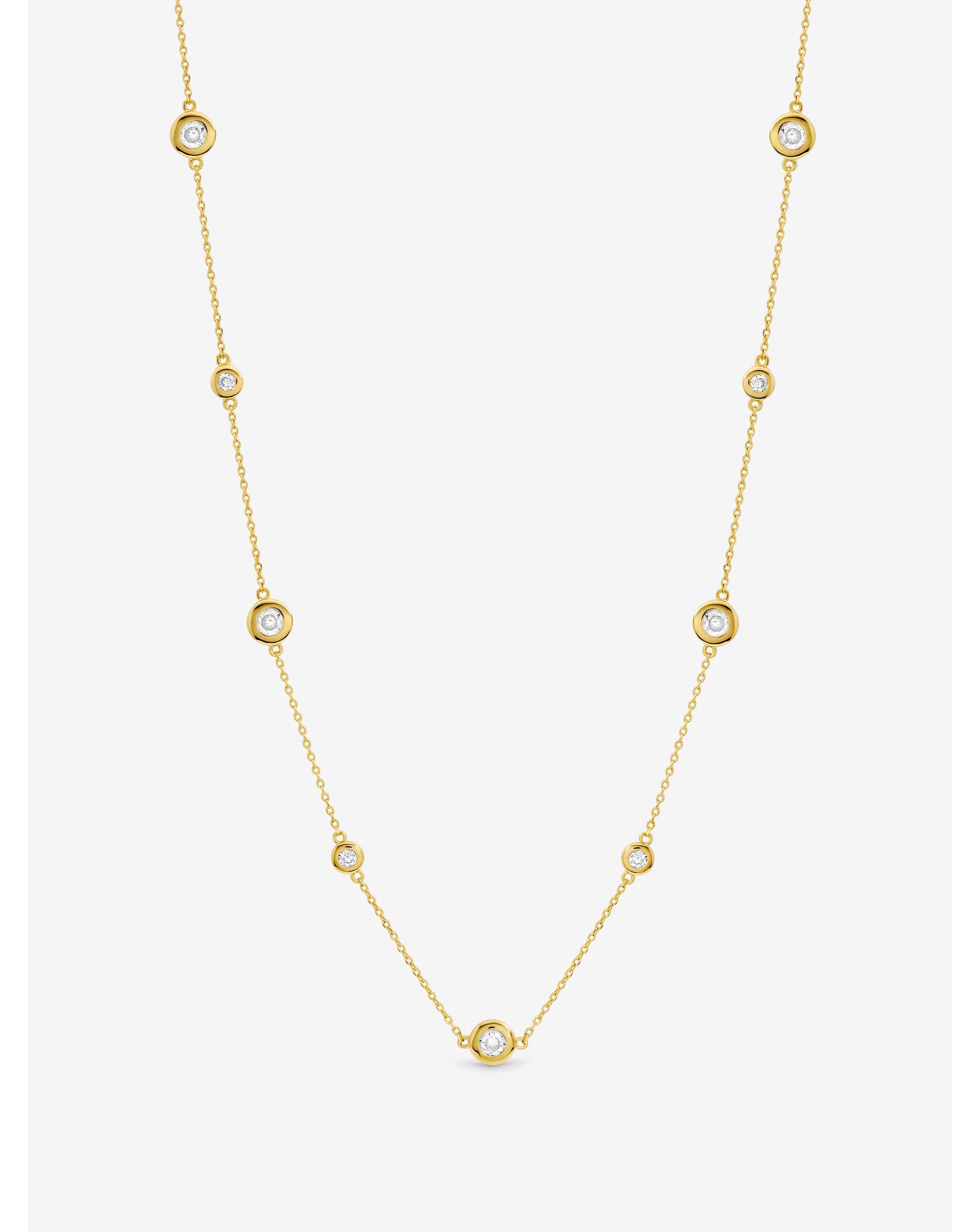 New In - Gold Plated CZ Bezel Neckwear