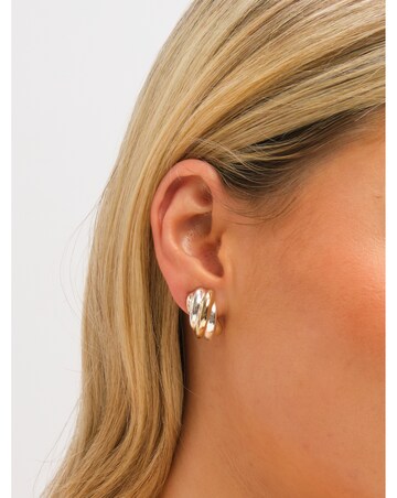 Jon Richard Two Tone Clip Earrings