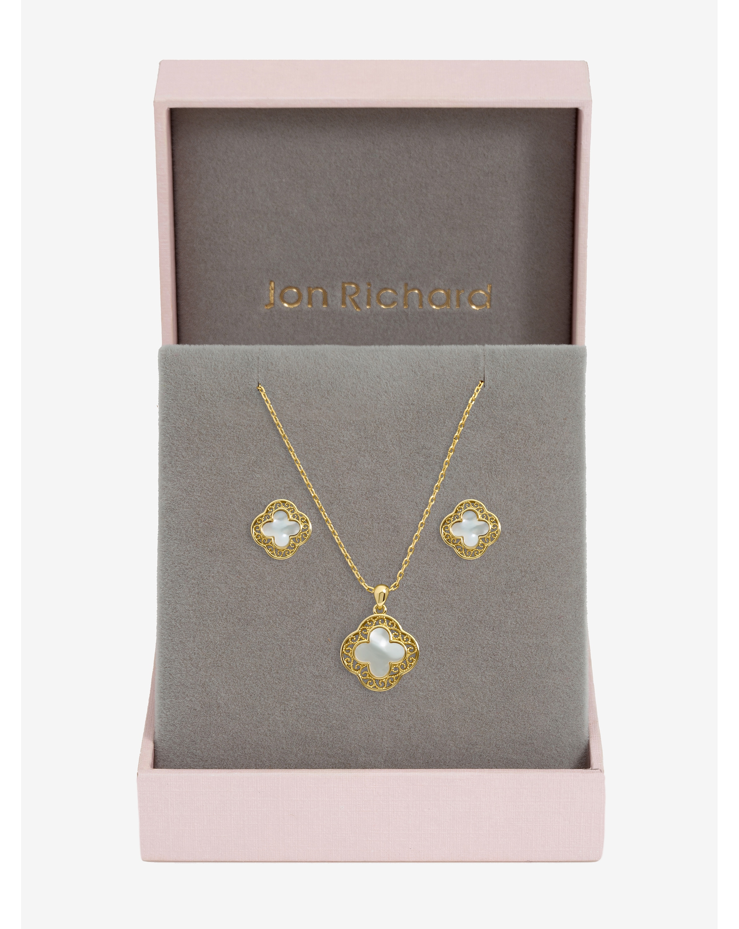 Gold Filigree Clover Set - Gift Box