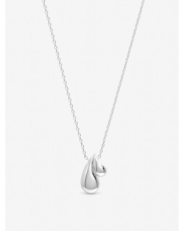 Inicio Sterling Silver Plated Polished Nugget Pendant - Gift Pouch