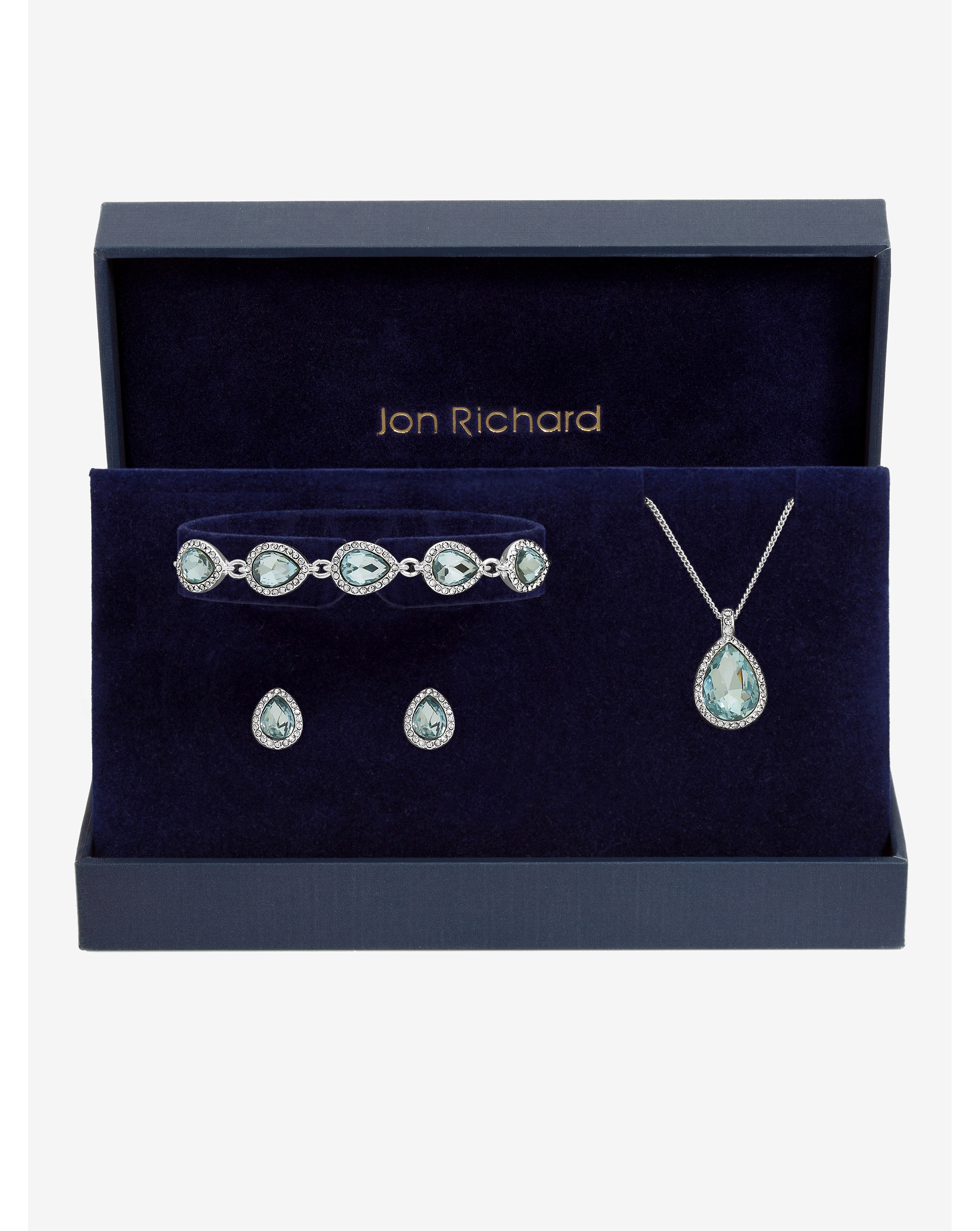 Aqua Pear Drop Trio Set - Gift Box