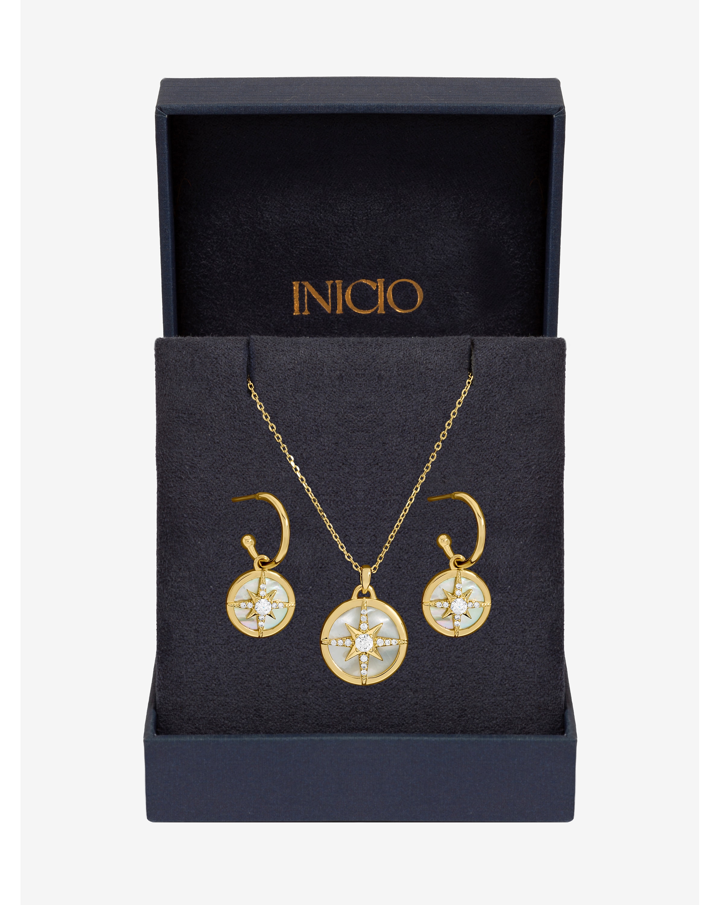 New In - Gold Plated Starburst Set - Gift Box