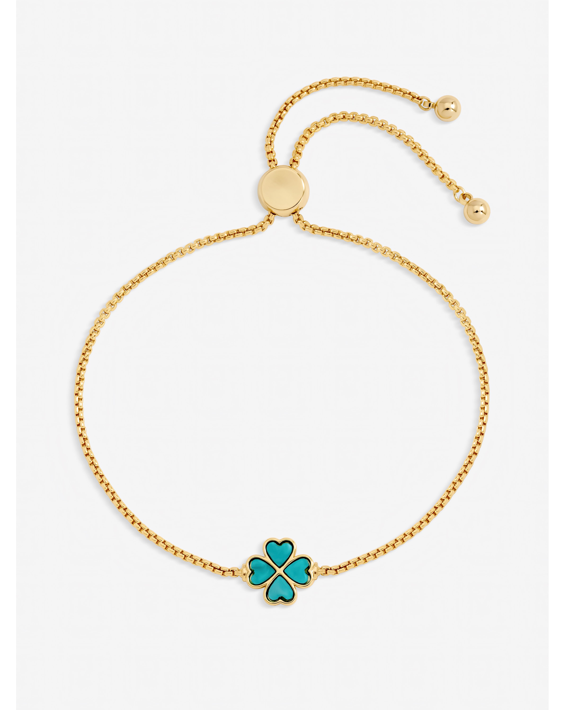 New In - Gold Turquoise Heart Toggle Bracelet