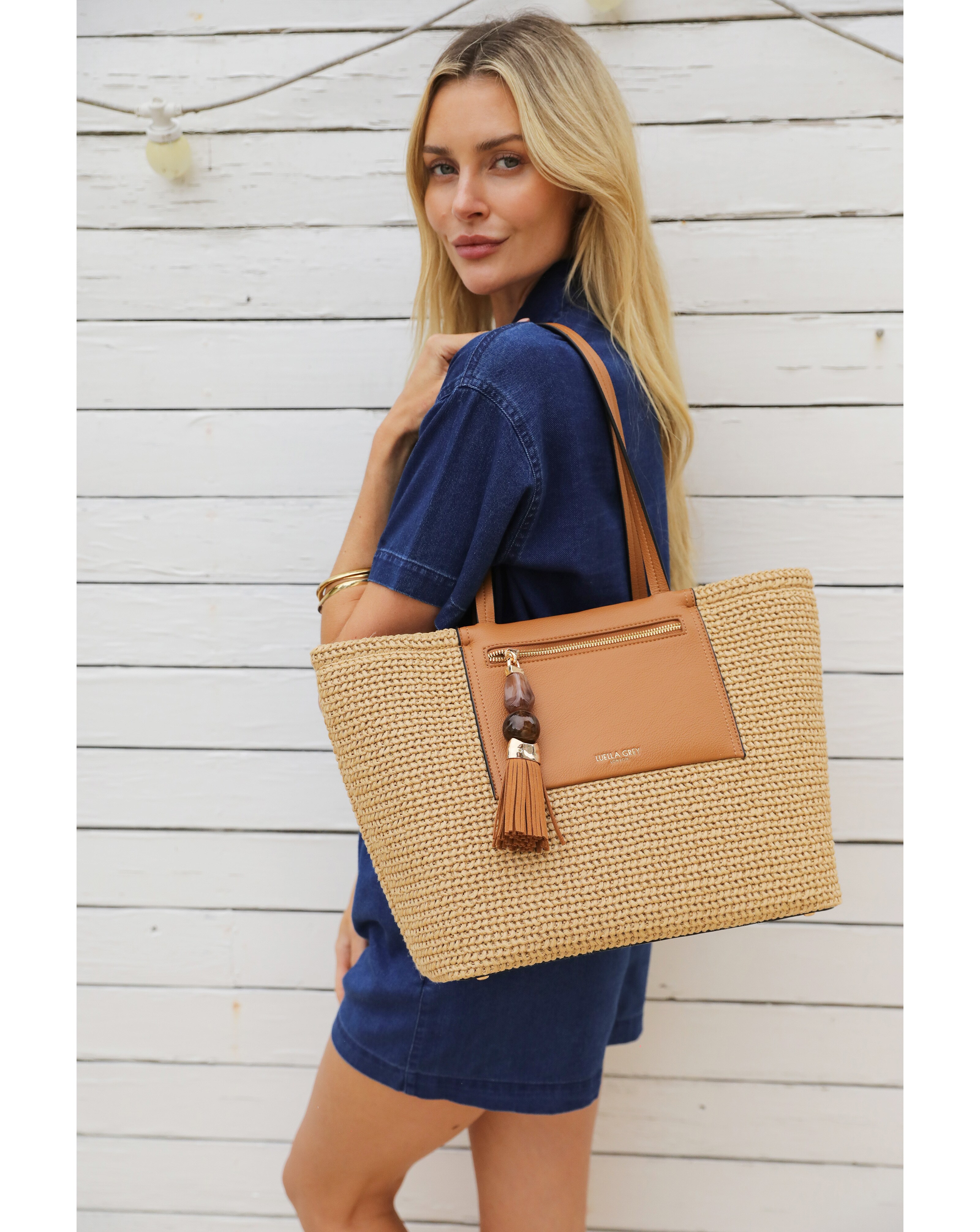 New In - Luella Grey Catalina Raffia Tote