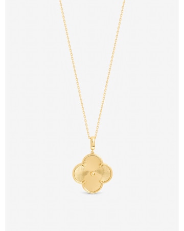 Jon Richard Gold Plated Long Clover Necklace Pendant