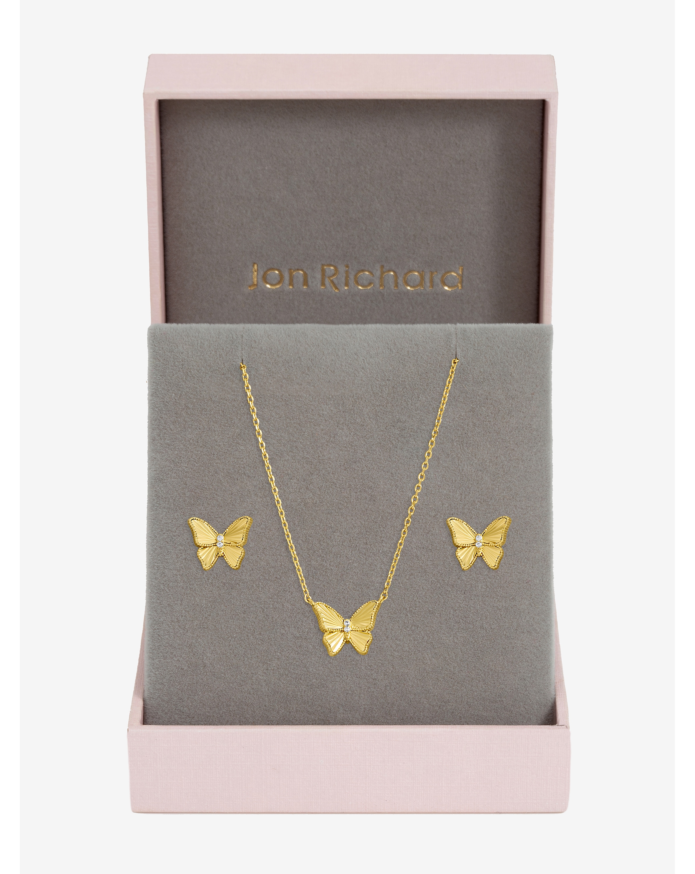 Gold Plated Butterfly Set - Gift Box