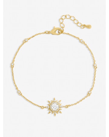 Jon Richard Gold Plated and Pave Starburst Bracelet