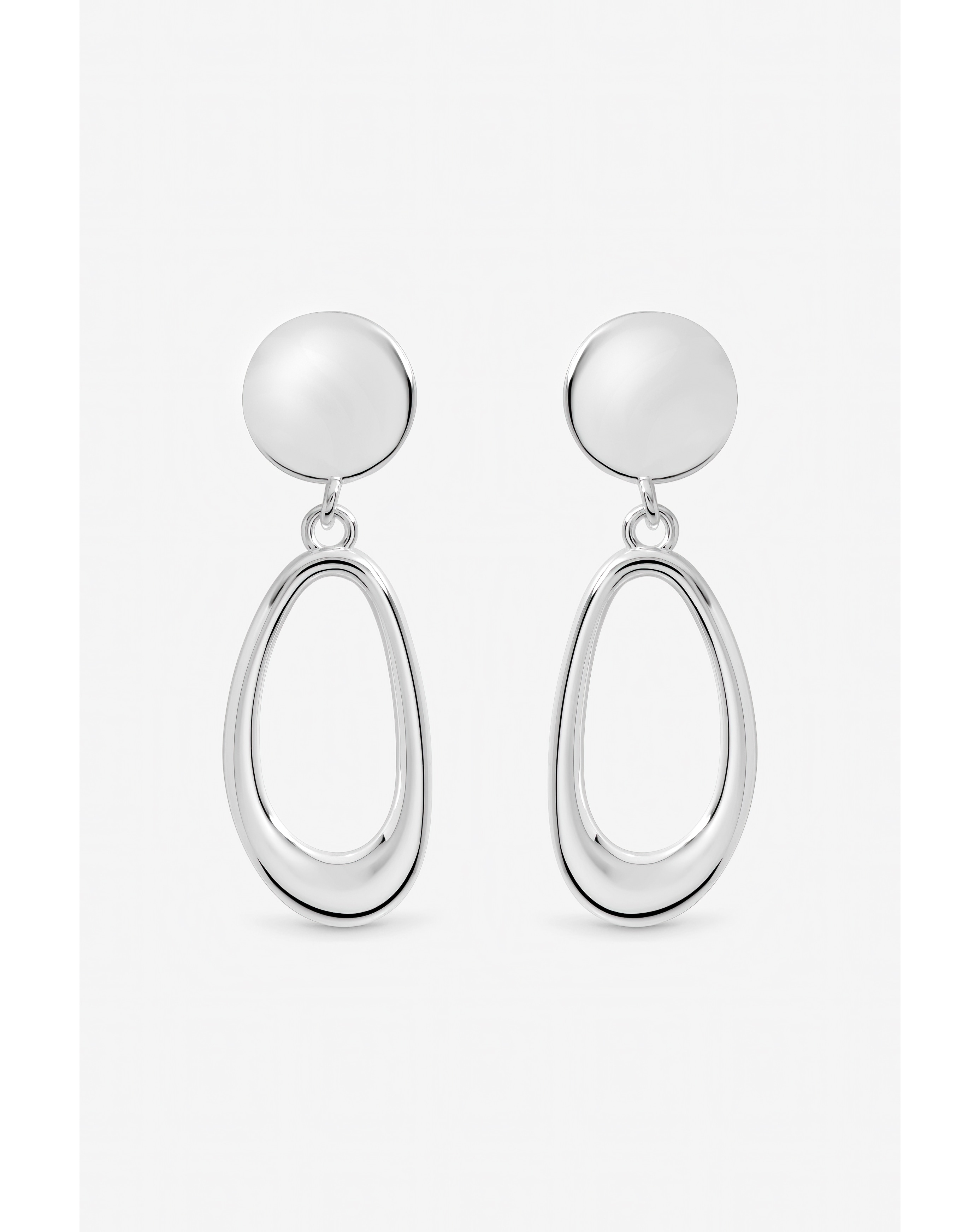 New In - Silver PlatedOpen Double Drop Earrings