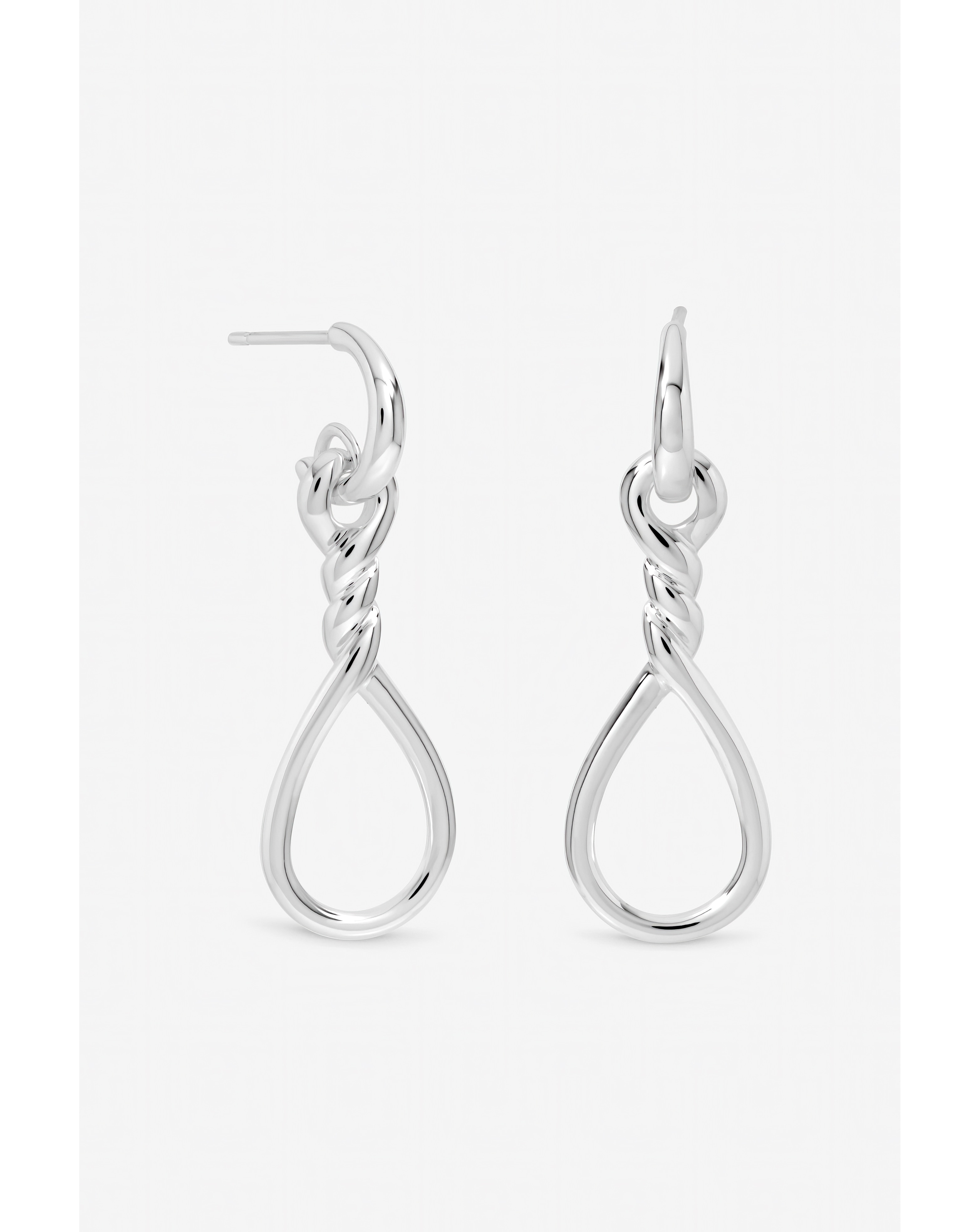 New In - Silver Infinity Link Drop Earrings