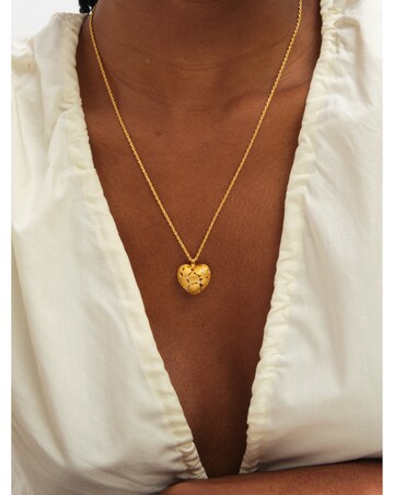 Jon Richard Gold Plated Satin Heart Pendant