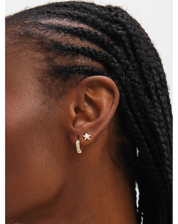 Inicio Sterling Silver Plated Opal Earrings - Pack of 2