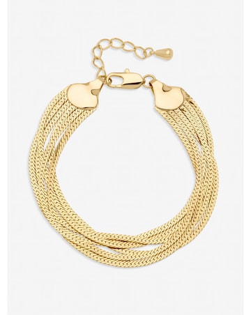 Inicio Gold Plated Multi Layered Bracelet - Gift Pouch