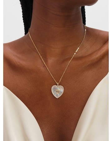 Jon Richard Gold Plated and Mother of Pearl Heart Pendant