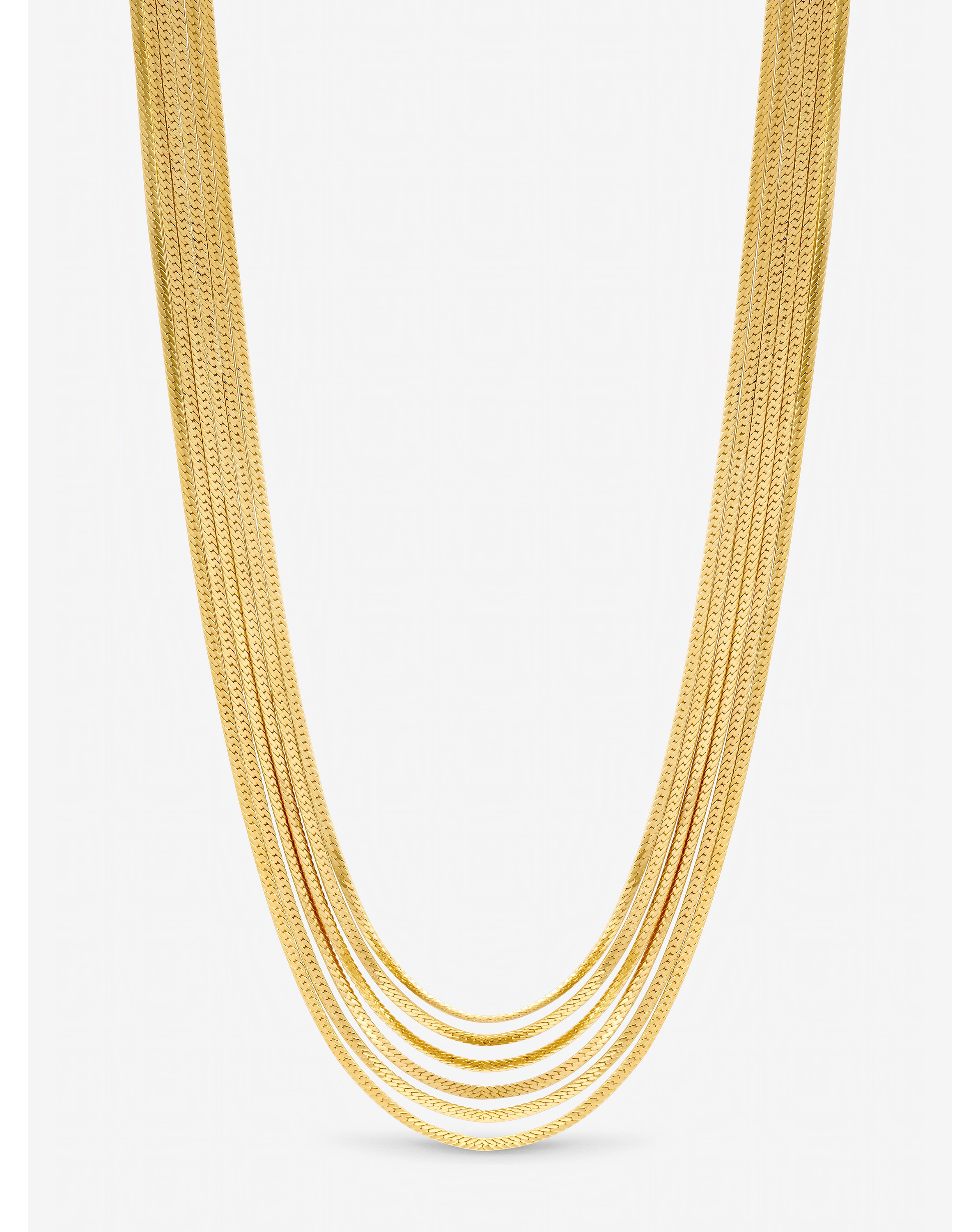 Gold Plated Multi Layered Necklace