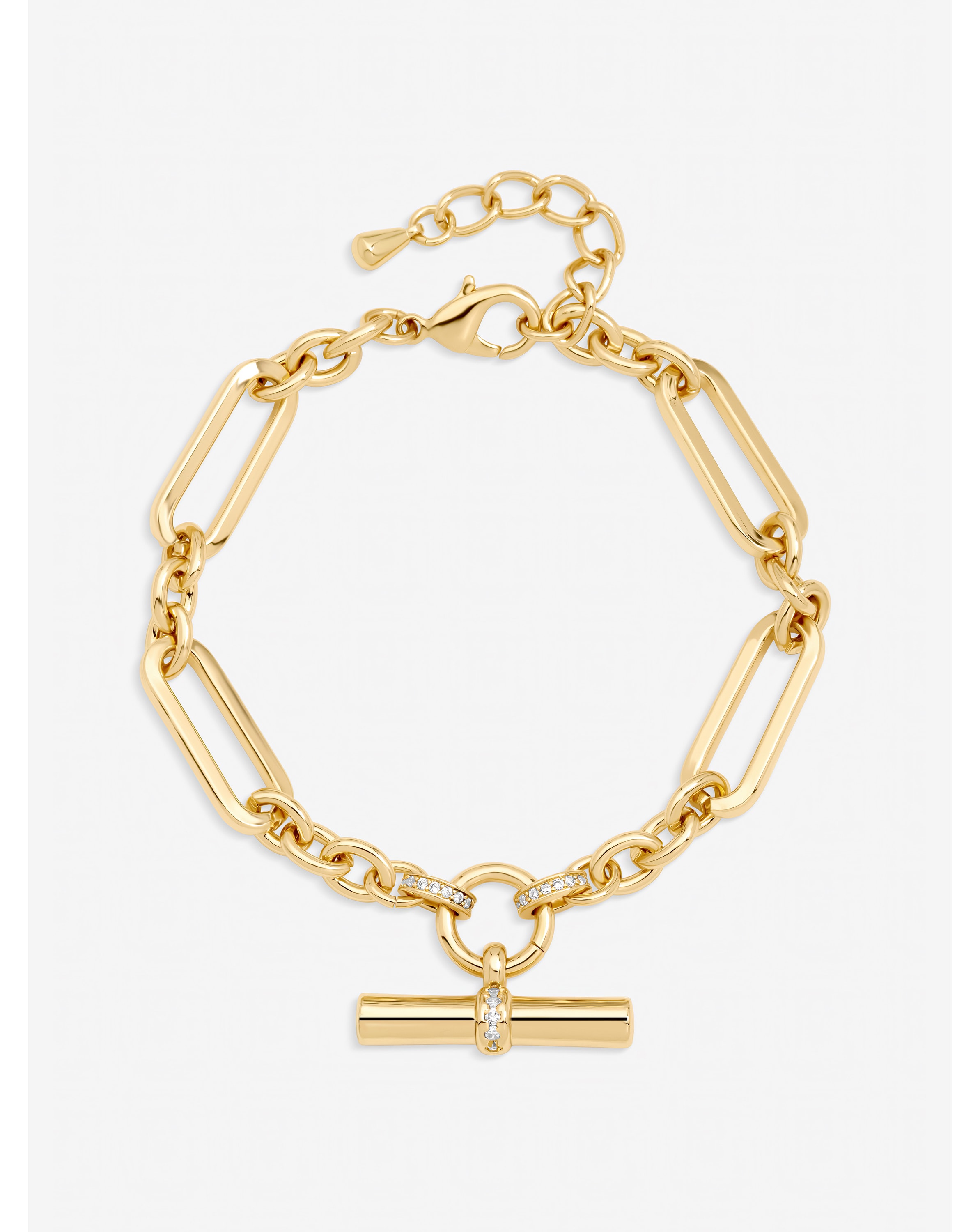 New In - Gold Plated Luxe T-Bar Bracelet
