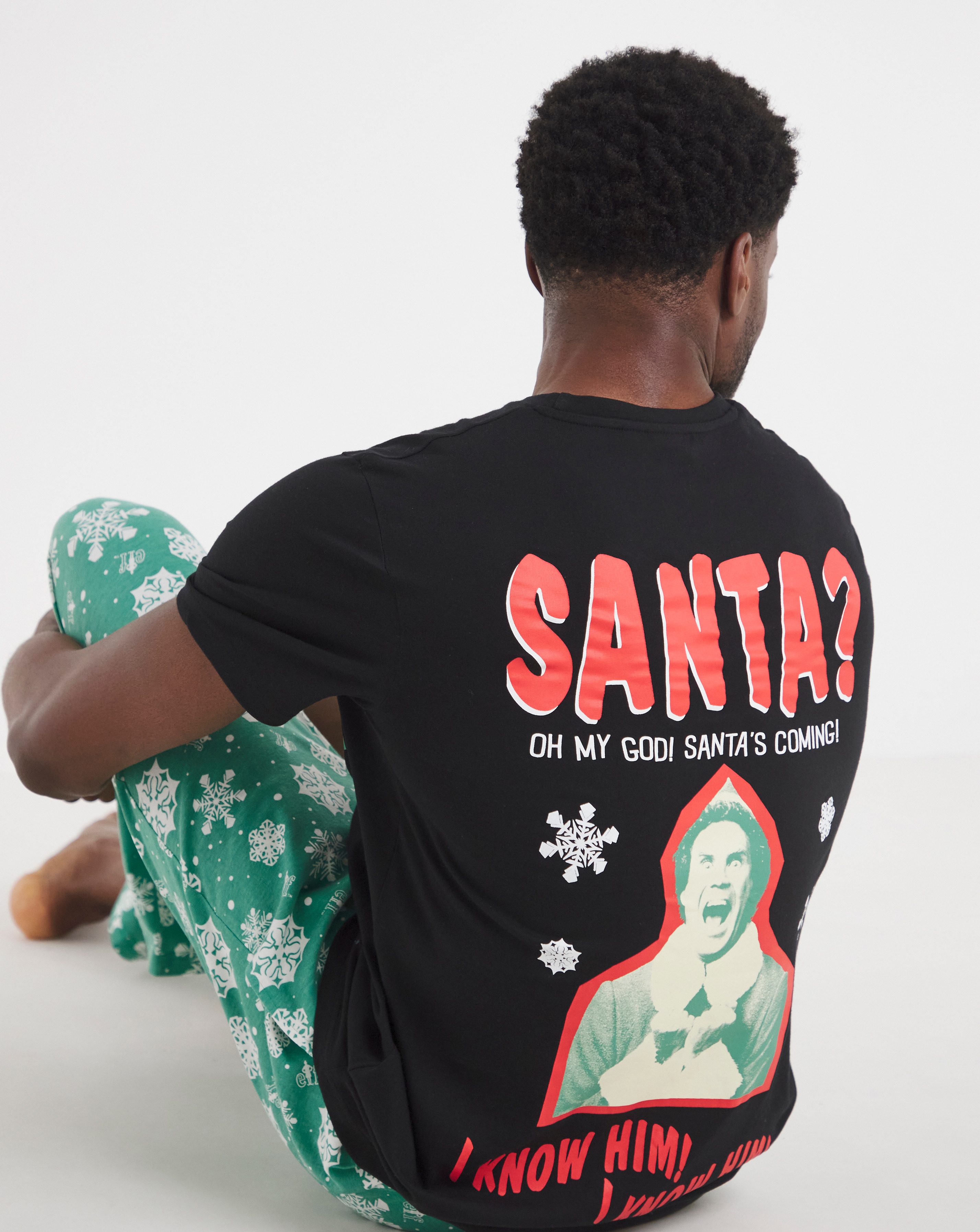 Elf Christmas Pyjama Set - Black/Green