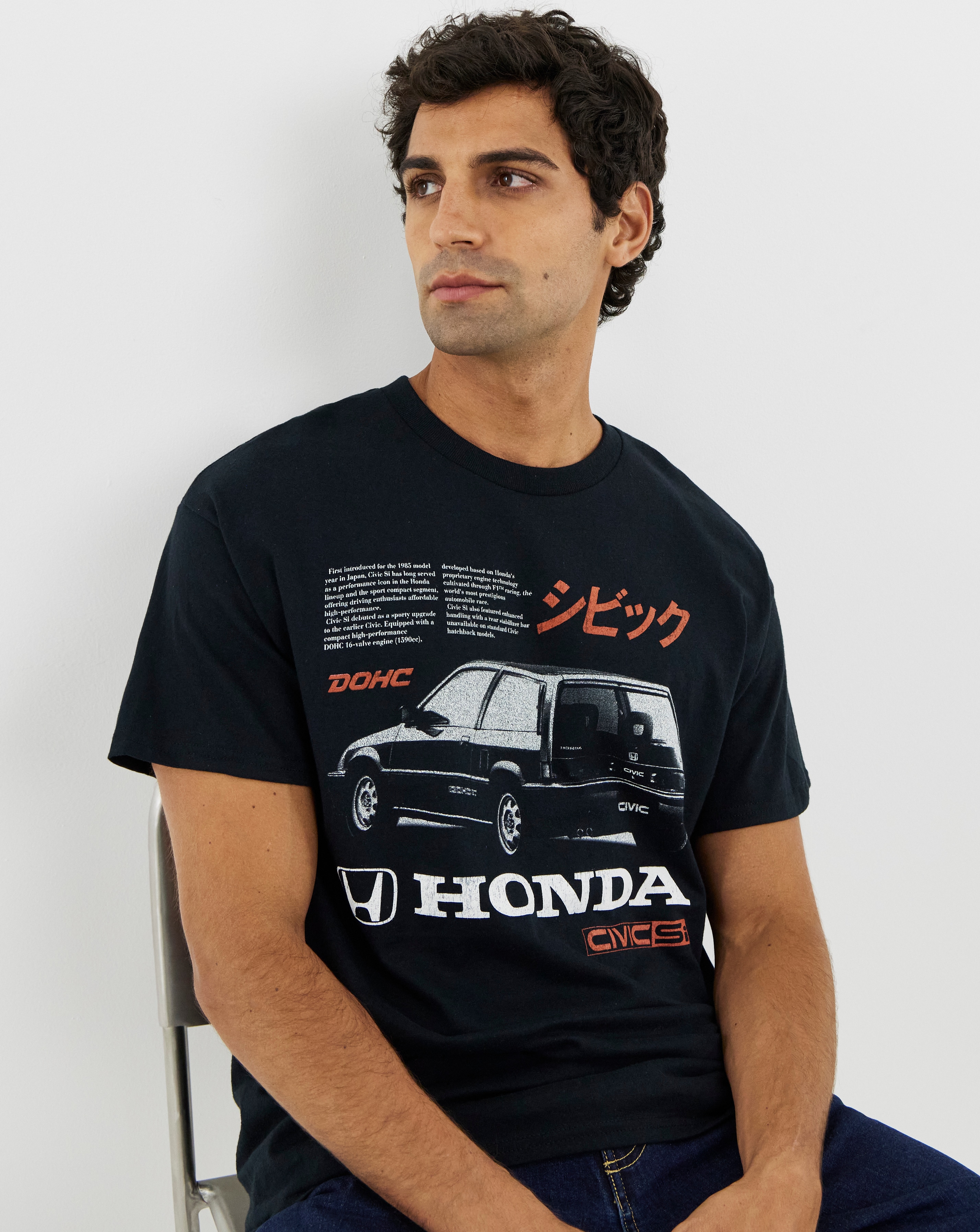 Honda Car Graphic T-Shirt - Black