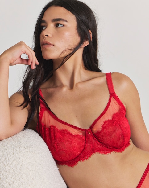 New In - Pretty Secrets Eyelash Lace Balcony Bra