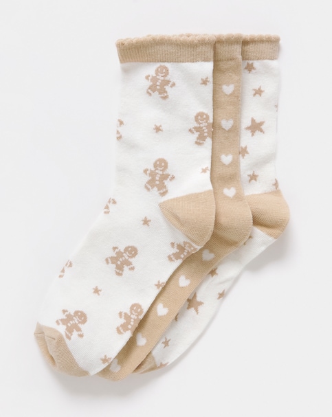 New In - Gingerbread Christmas Socks