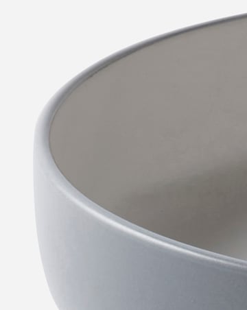 Stoneware Grey Set of 4 Pasta Bowls