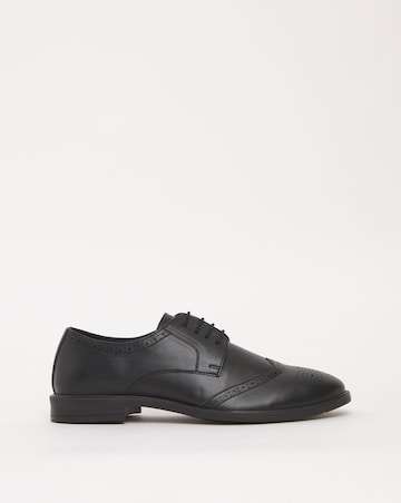 Leather Look Formal Brogue Extra Wide