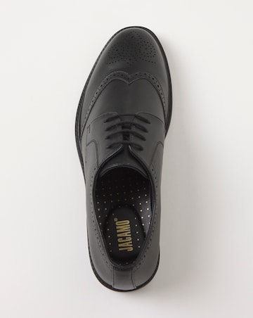 Leather Look Formal Brogue Extra Wide