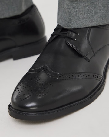 Leather Look Formal Brogue Extra Wide