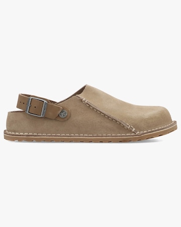 Birkenstock Lutry Suede Gray Taupe Clogs Standard Fit