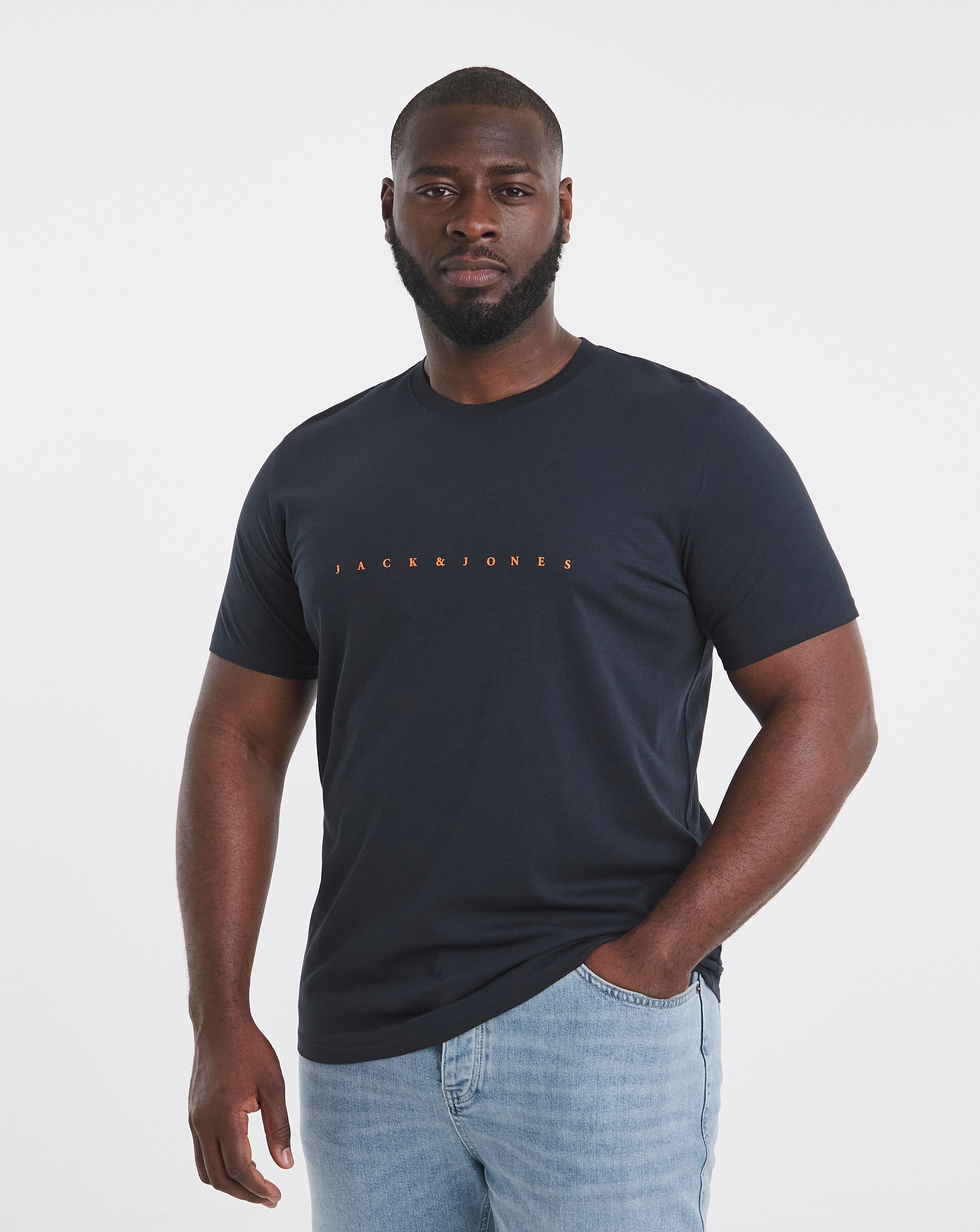 Jack & Jones Star Logo T-Shirt - Navy